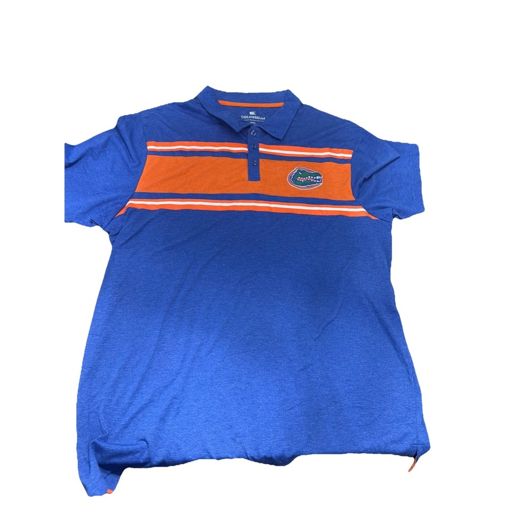 UF University of Florida Gators XXL Blue and Orange Colosseum Polo  Men's